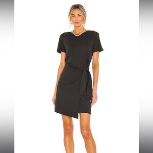 Rails Edie Mini Wrap Dress in Vintage Black